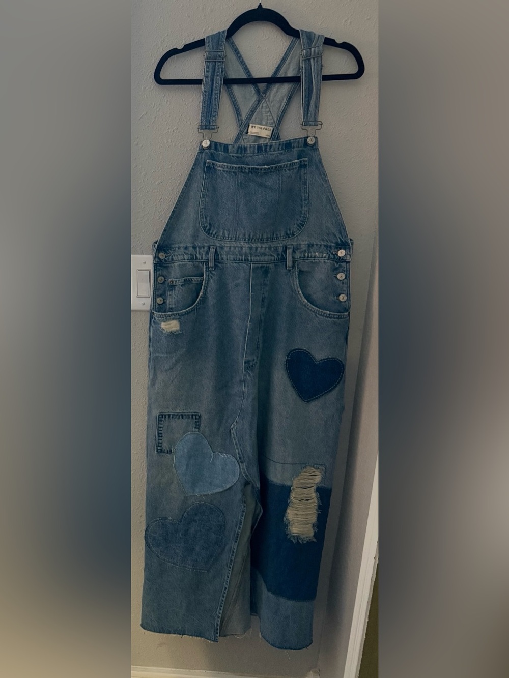 NWOT Free People Key To My Heart Patched Skirtalls - Picture 5 of 10